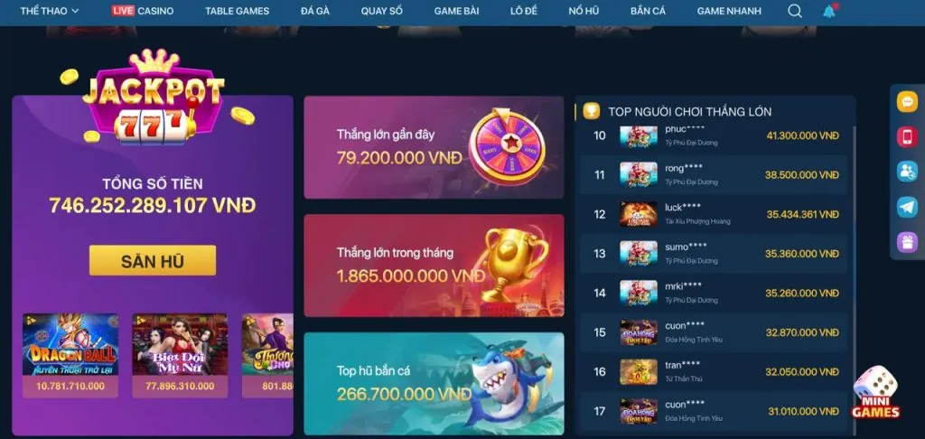 Đa dạng trò chơi tại daga 6789